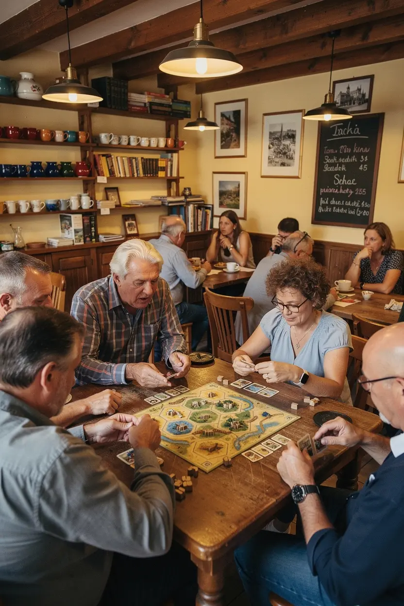 Různé formáty deskových her pro dospělé.